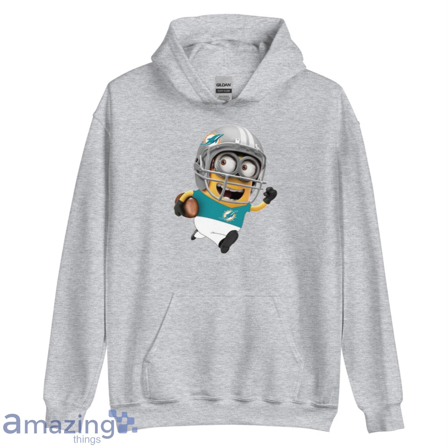 Miami Dolphins Youth Short Sleeve Pullover Hoodie - Heather Gray