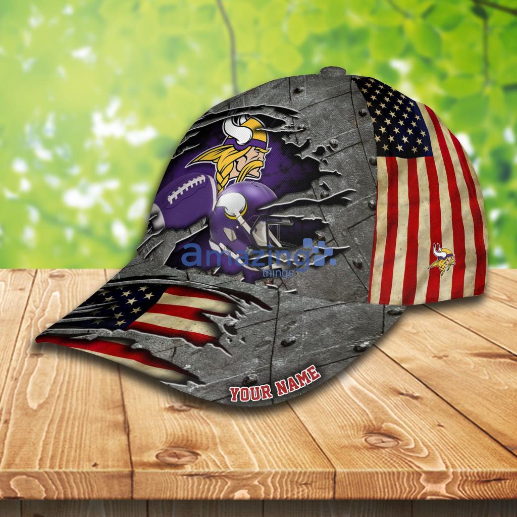 NFL Minnesota Vikings Personalized Cap 3D All Over Print For Fans image NFL Minnesota Vikings Personalized Cap 3D All Over Print For Fans - 5
