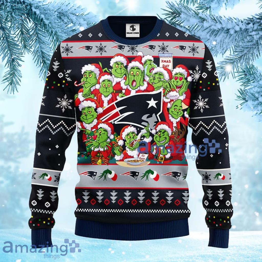 New England Patriots NFL Grinch Christmas Tree 3D Hoodie Pullover Prints -  Freedomdesign