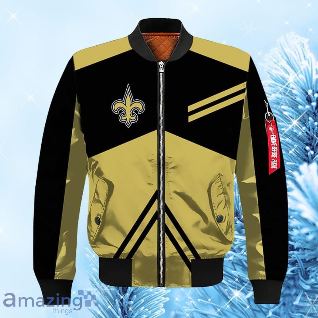 NFL New Orleans Saints Olive Bomber Jacket 3D For Fans