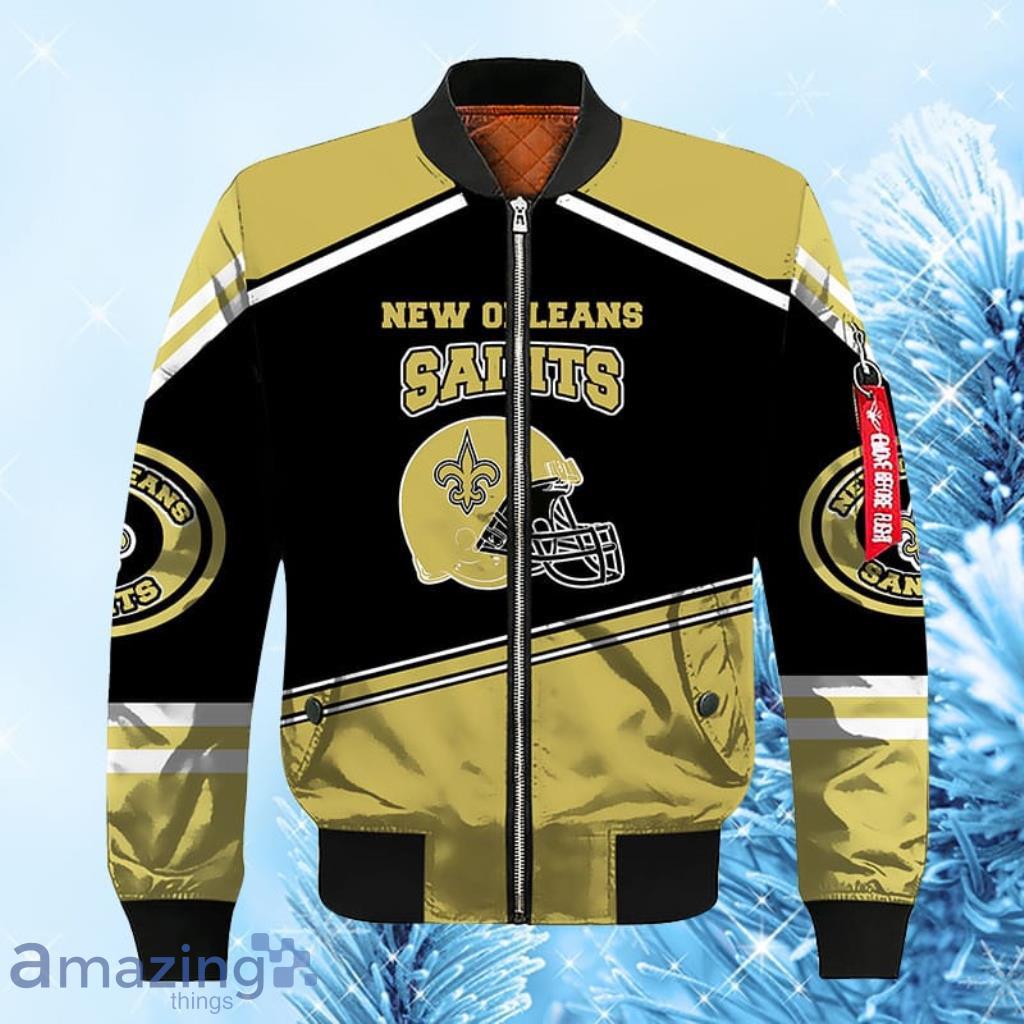 NFL New Orleans Saints Olive Unisex Bomber Jacket 3D For Fans