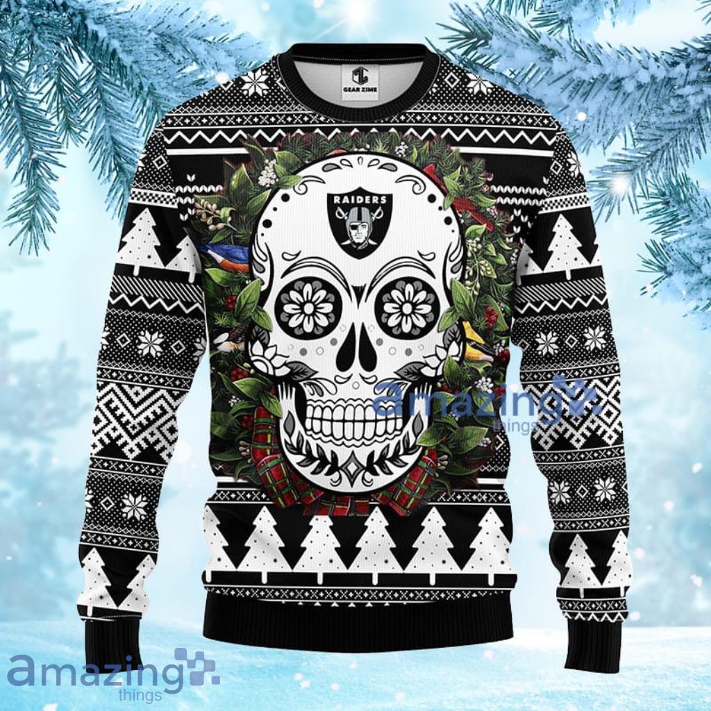 Pittsburgh Steelers Skull Flower Ugly Christmas Ugly Sweater