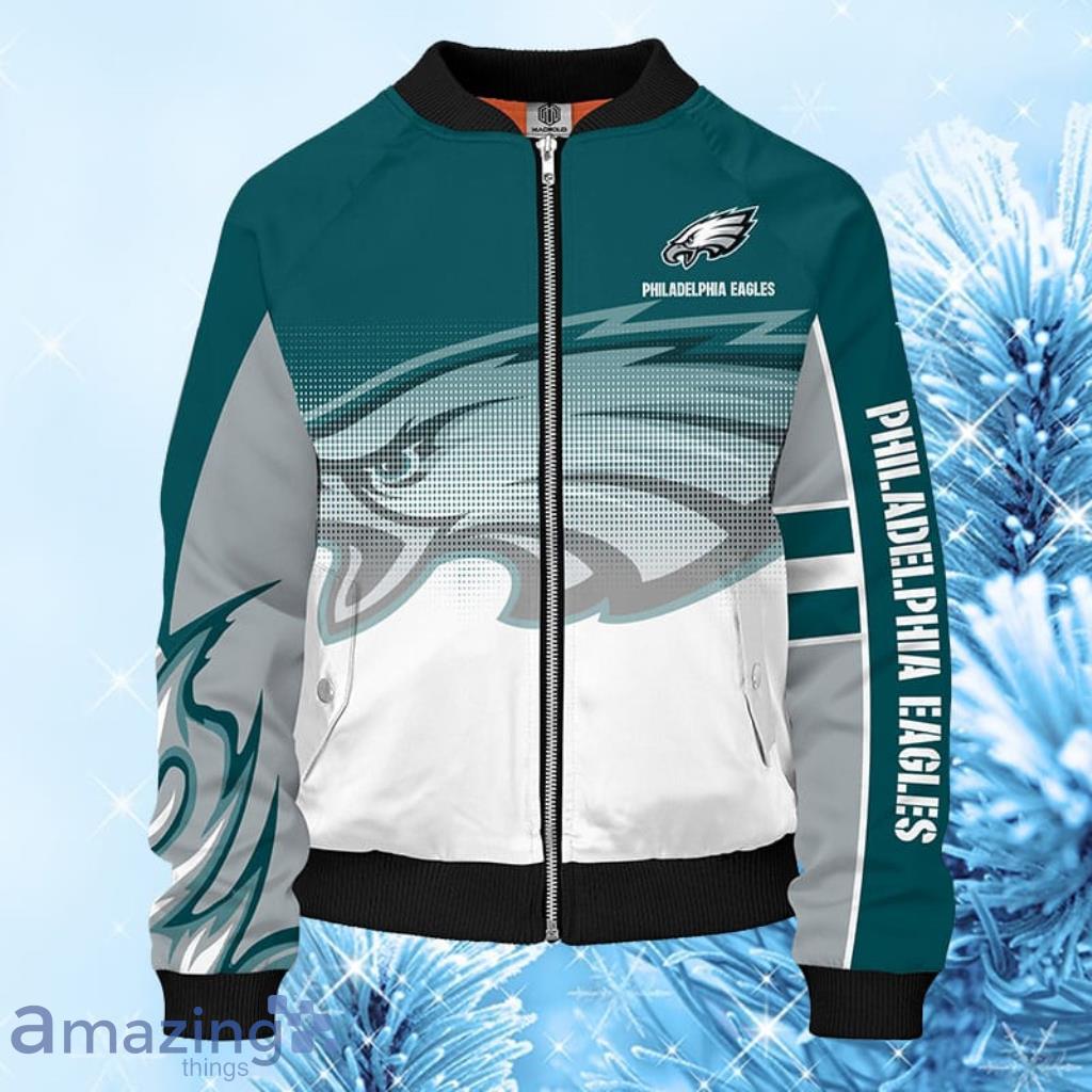 NFL Philadelphia Eagles Green Bomber Jacket 3D - NFL Philadelphia Eagles Green Bomber Jacket 3D