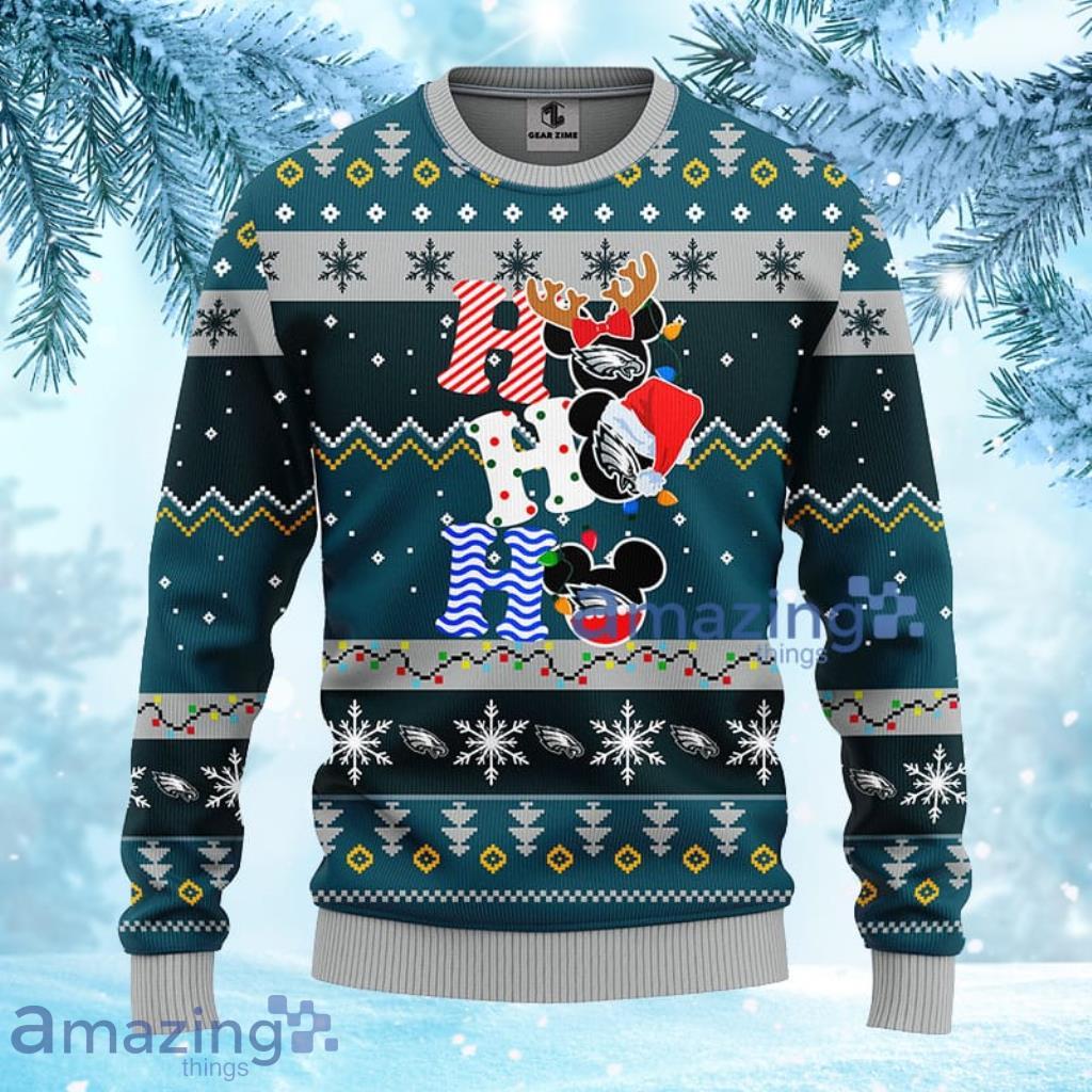 Philadelphia Eagles Christmas Reindeer Pattern Ugly Sweater For