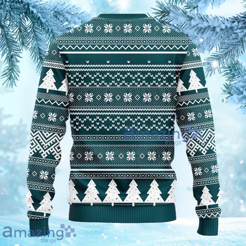 NFL Philadelphia Eagles Tree Ugly Christmas Fleece Sweater 3D