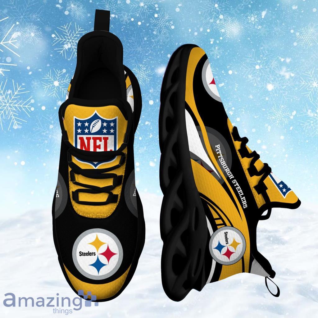 Pittsburgh Steelers NFL Clunky Sneakers Max Soul Shoes - Growkoc