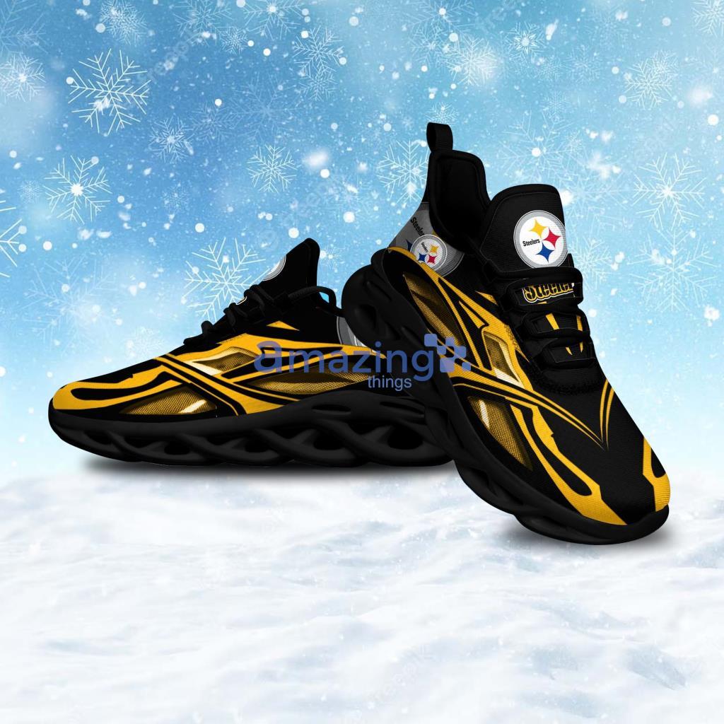 Pittsburgh Steelers NFL Clunky Sneakers Max Soul Shoes - Growkoc