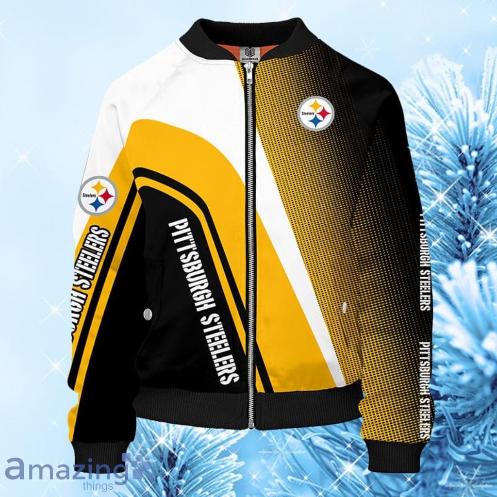 Maker of Jacket Bomber Jackets NFL Pittsburgh Steelers Leather