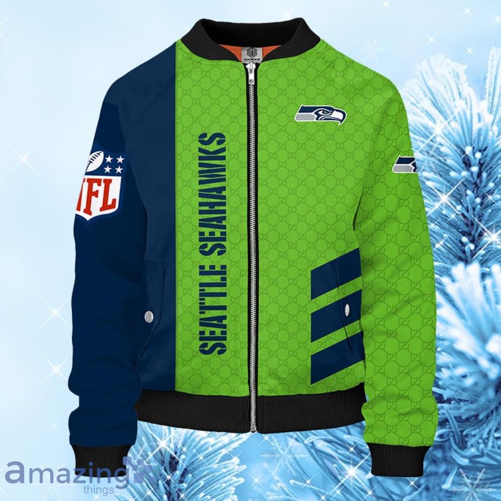 Seattle Seahawks NFL Green Unisex Bomber Jacket 3D