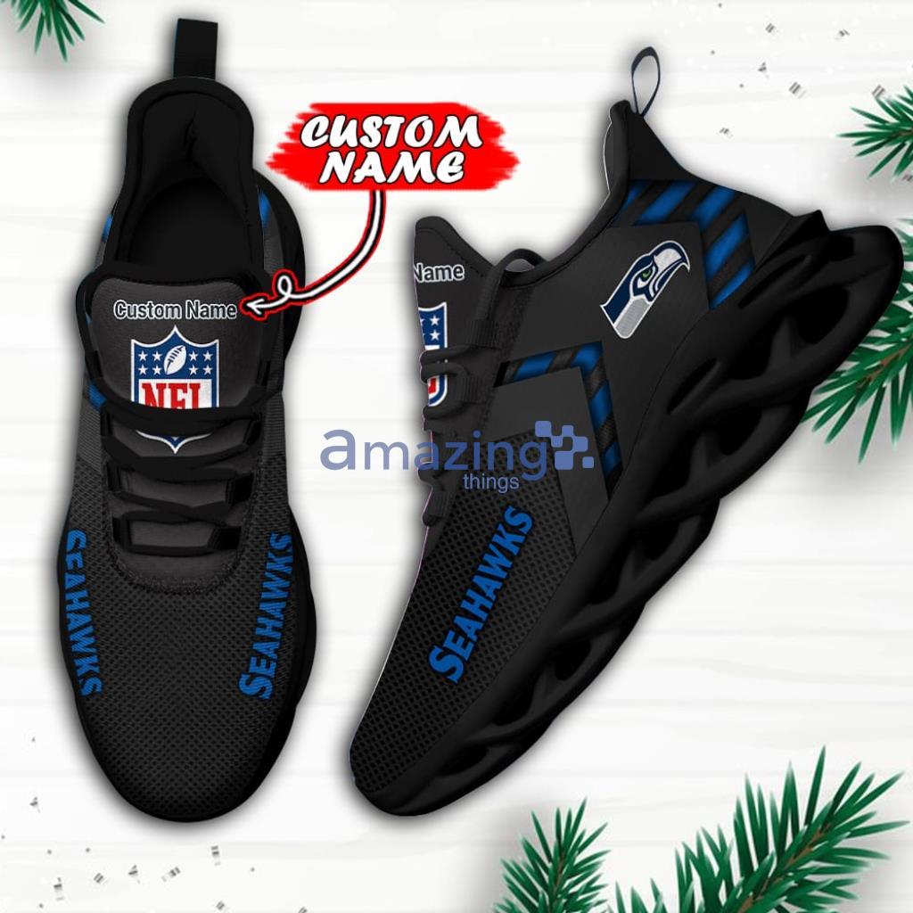 Seattle Seahawks NFL Max Soul Shoes Custom Name Tie Dye Running Sneakers  Gifts NFL Fans Gift NFL Fans - YesItCustom