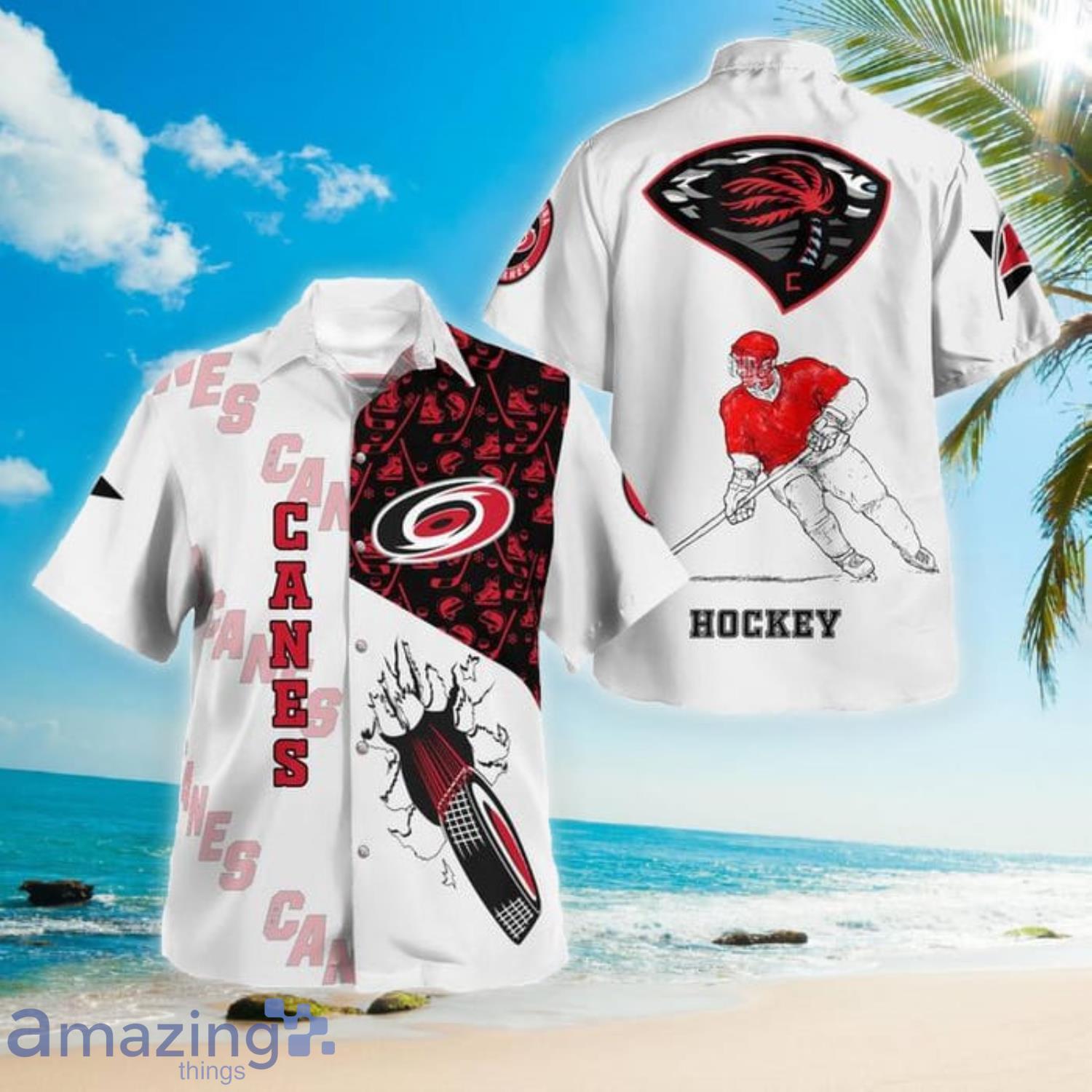 Nhl Carolina Hurricanes Aloha Summer Gift Hawaiian Shirt Product Photo 1