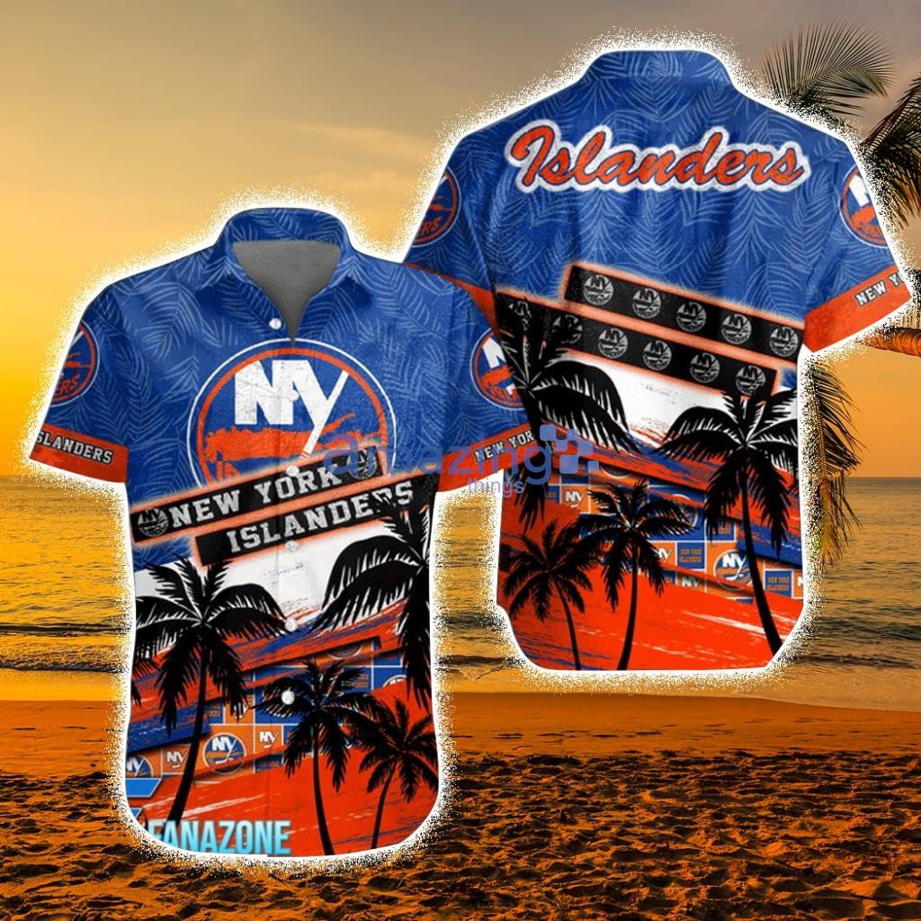 NHL New York Islanders Coconut Tree Beach Aloha Hawaiian Shirt - NHL New York Islanders Coconut Tree Beach Aloha Hawaiian Shirt