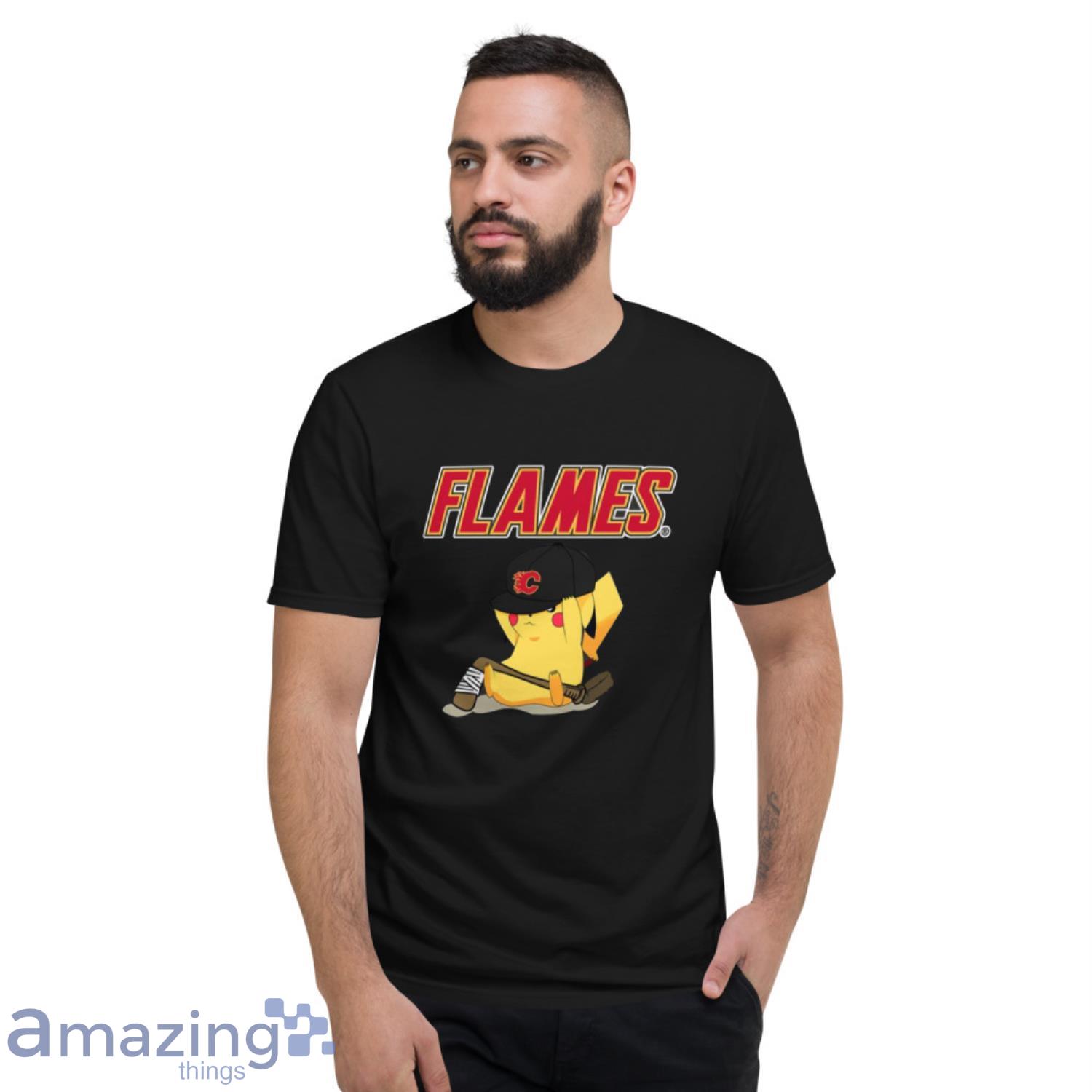 NHL Pikachu Hockey Sports Calgary Flames T Shirt