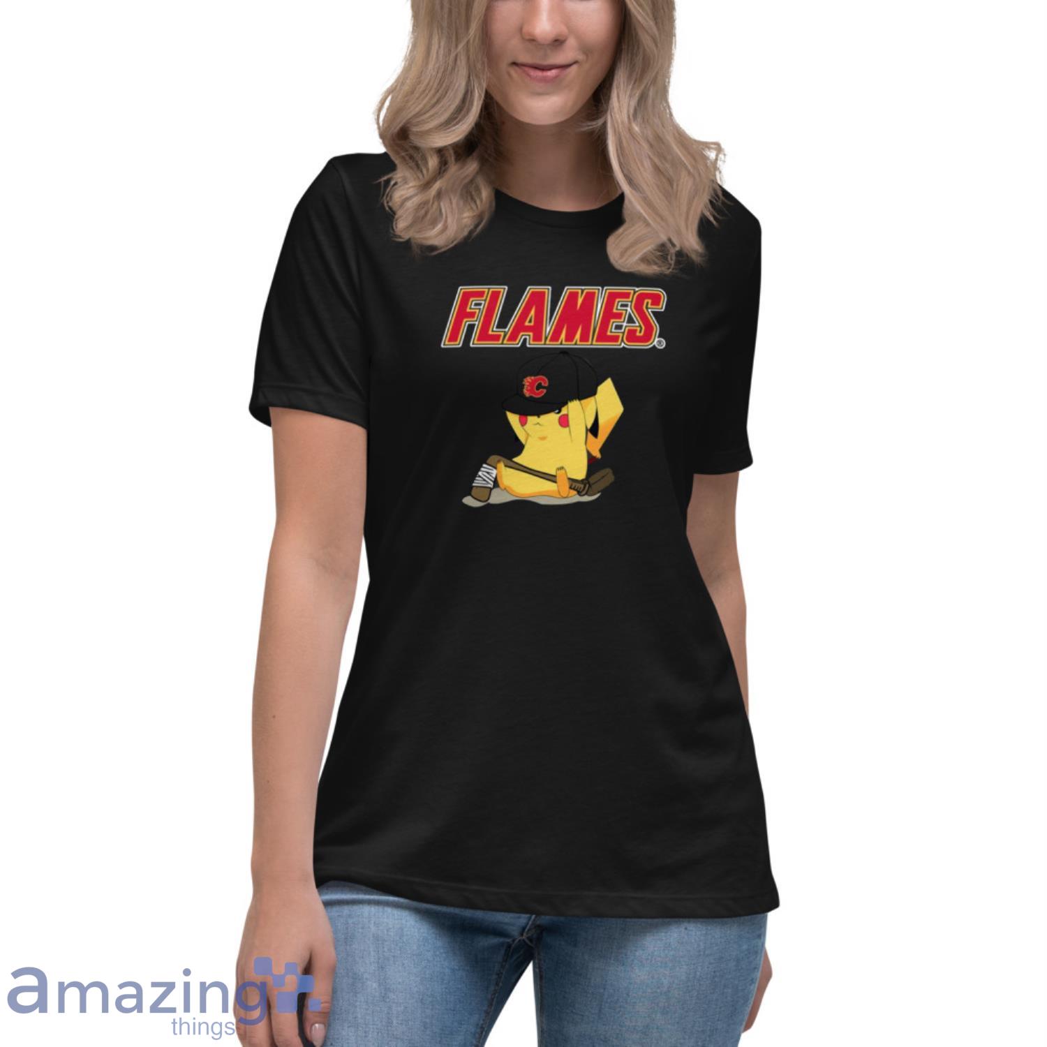 NHL Pikachu Hockey Sports Calgary Flames T Shirt - YesItCustom