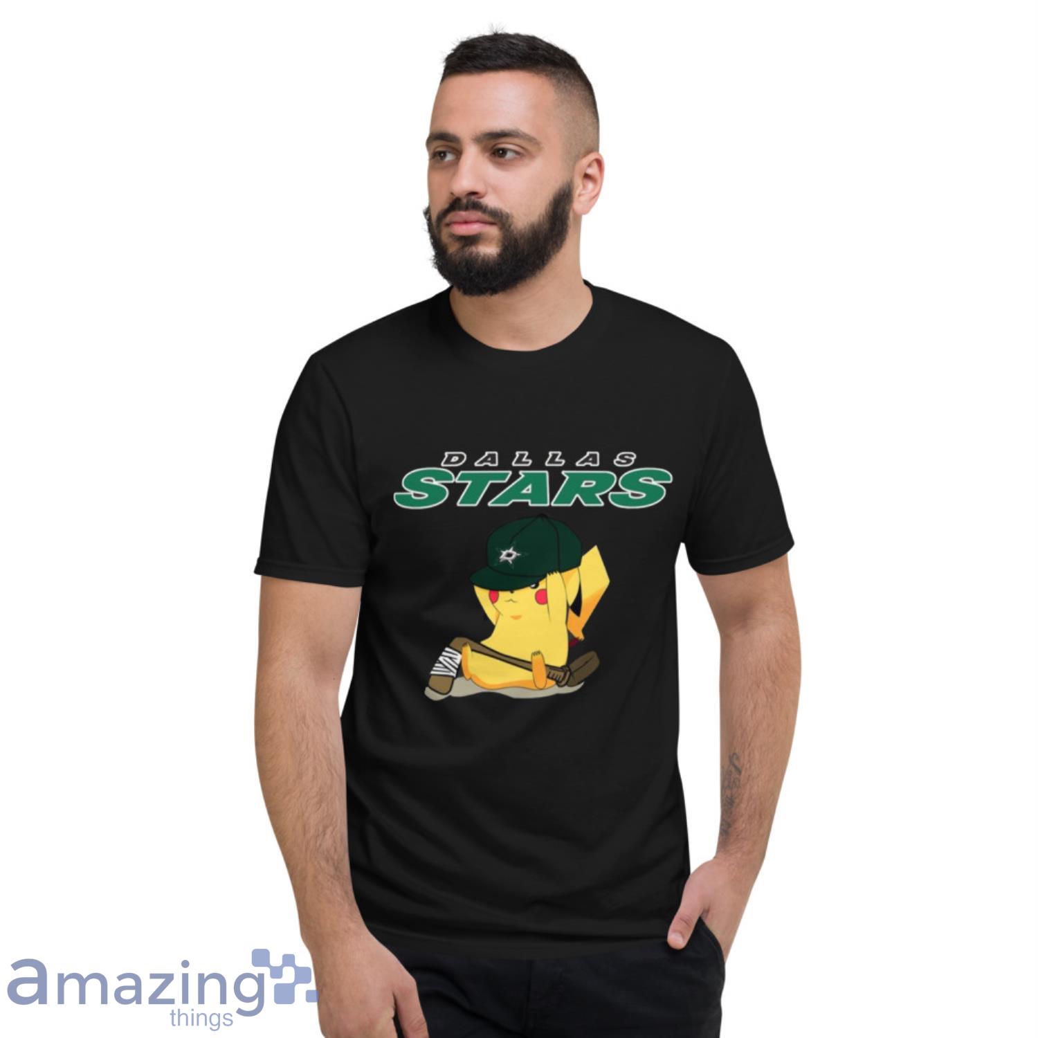 NHL Pikachu Hockey Sports Dallas Stars T Shirt image NHL Pikachu Hockey Sports Dallas Stars T Shirt - Short Sleeve T-Shirt