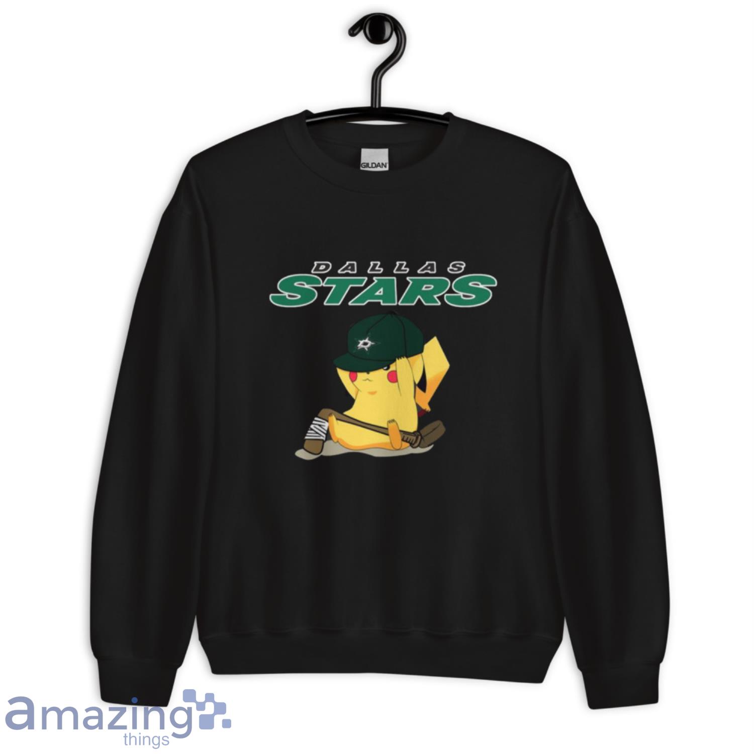 NHL Pikachu Hockey Sports Dallas Stars T Shirt image NHL Pikachu Hockey Sports Dallas Stars T Shirt - Unisex Crewneck Sweatshirt