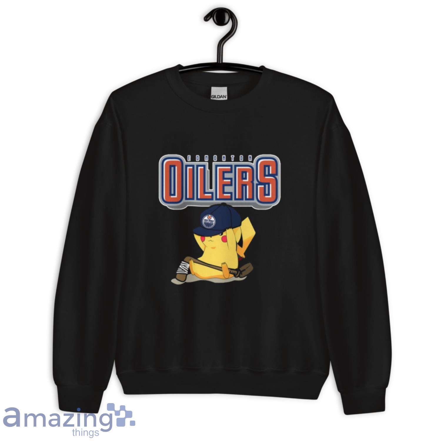 NHL Pikachu Hockey Sports Edmonton Oilers T Shirt image NHL Pikachu Hockey Sports Edmonton Oilers T Shirt - Unisex Crewneck Sweatshirt