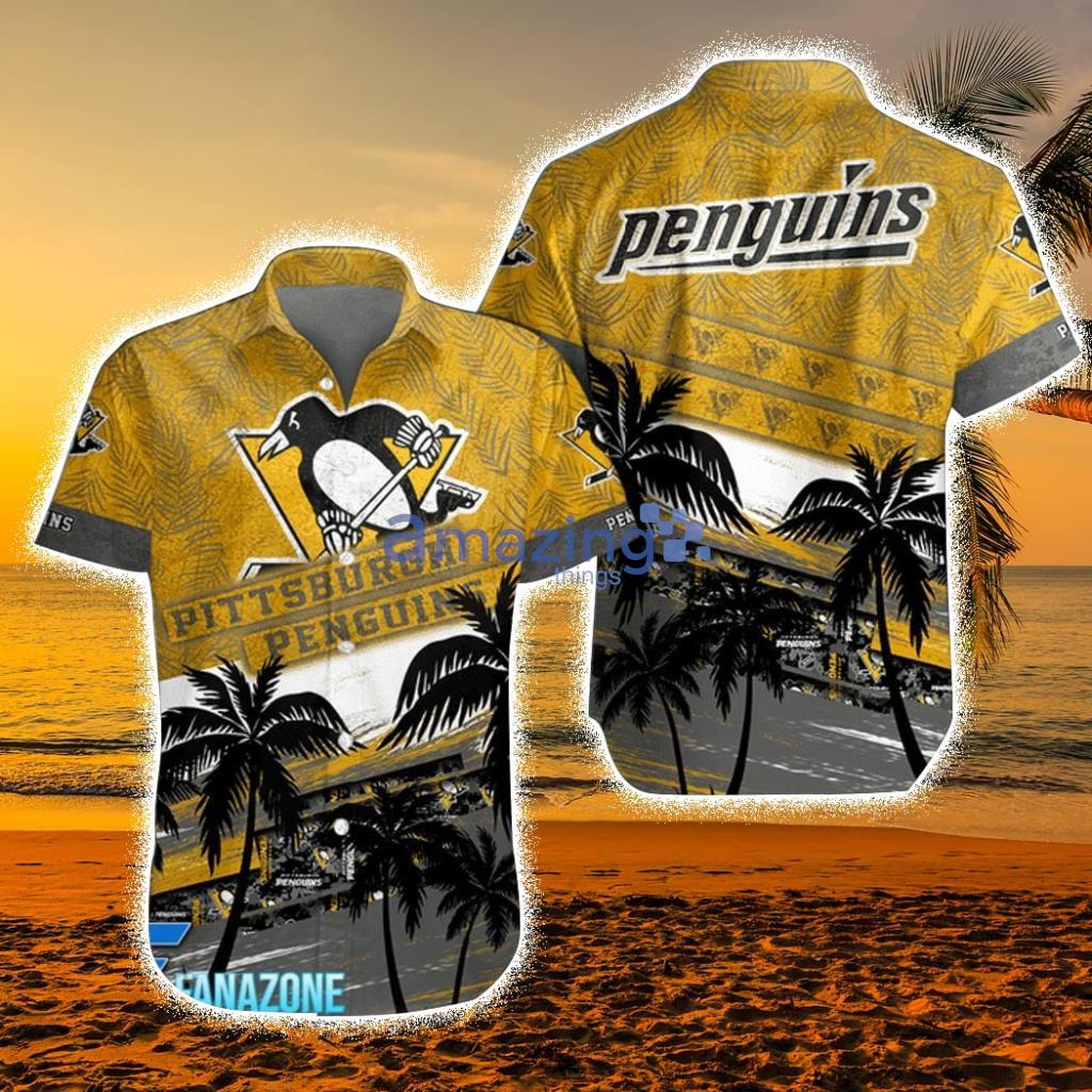 NHL Pittsburgh Penguins Coconut Tree Beach Aloha Hawaiian Shirt - NHL Pittsburgh Penguins Coconut Tree Beach Aloha Hawaiian Shirt
