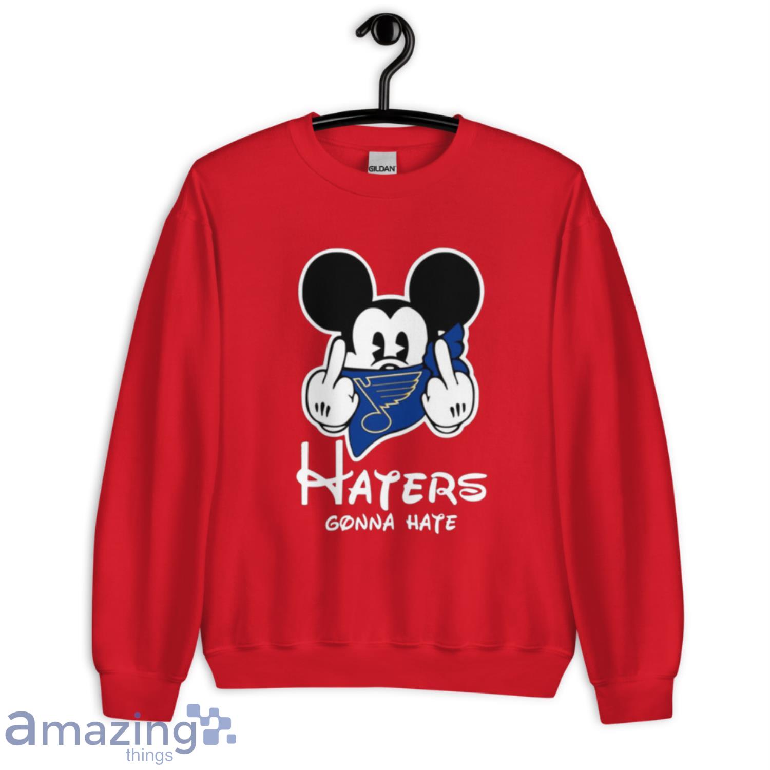 NHL St.Louis Blues Haters Gonna Hate Mickey Mouse Disney Hockey T