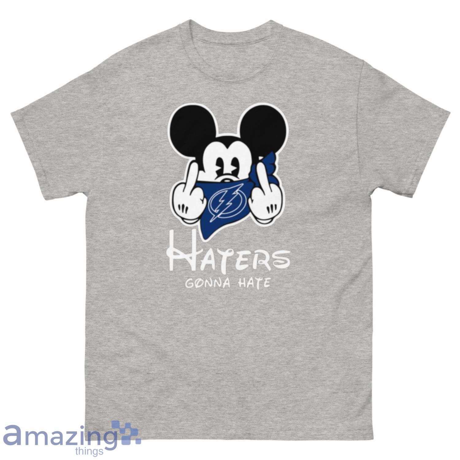NHL Tampa Bay Lightning Haters Gonna Hate Mickey Mouse Disney Hockey T-Shirt Sweatshirt Hoodie - 500 Men’s Classic Tee Gildan-2