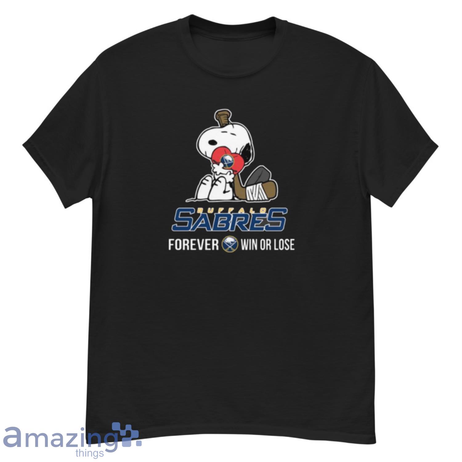 NHL The Peanuts Movie Snoopy Forever Win Or Lose Hockey Buffalo Sabres T Shirt - G500 Men’s Classic T-Shirt NHL The Peanuts Movie Snoopy Forever Win Or Lose Hockey Buffalo Sabres T Shirt - G500 Men’s Classic T-Shirt