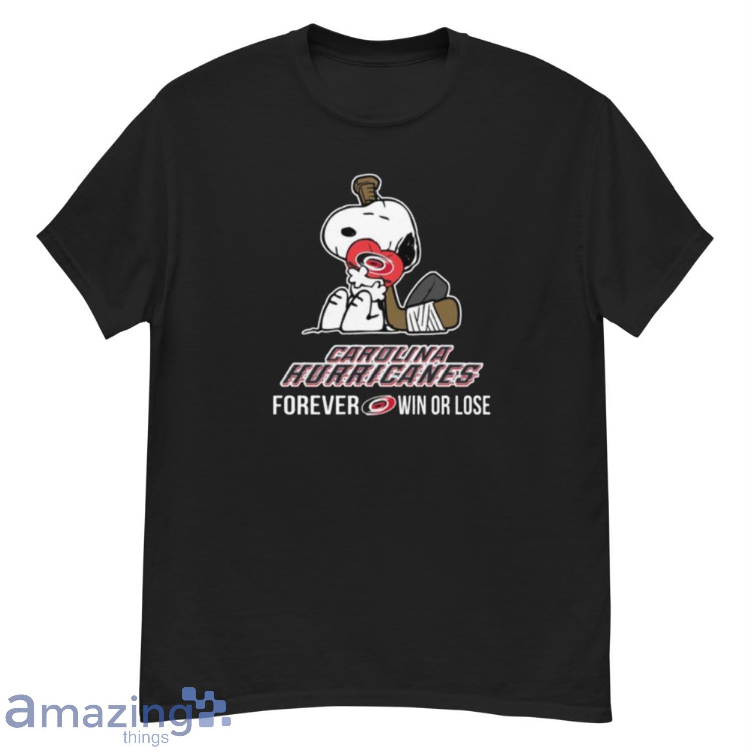 NHL The Peanuts Movie Snoopy Forever Win Or Lose Hockey Carolina Hurricanes T Shirt - G500 Men’s Classic T-Shirt