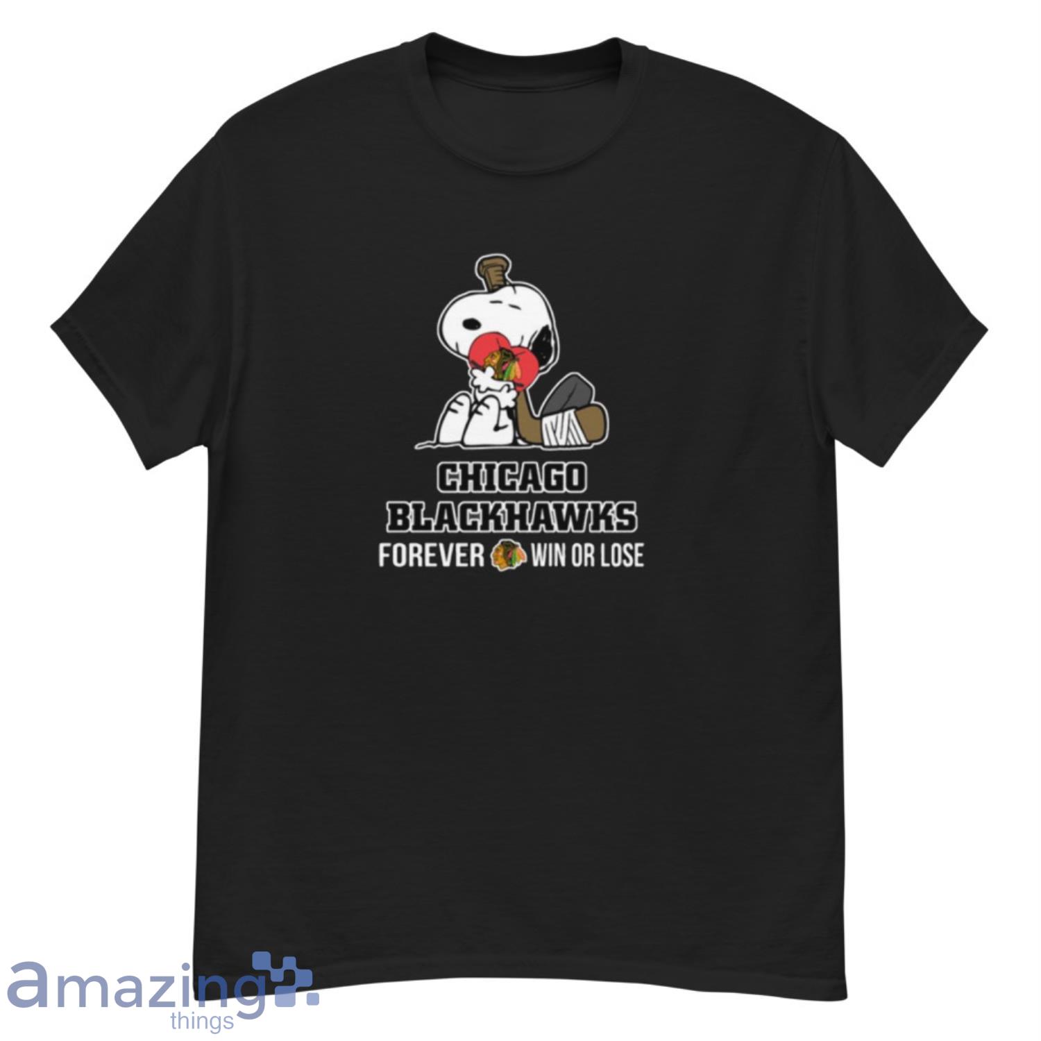 NHL The Peanuts Movie Snoopy Forever Win Or Lose Hockey Chicago Blackhawks T Shirt - G500 Men’s Classic T-Shirt NHL The Peanuts Movie Snoopy Forever Win Or Lose Hockey Chicago Blackhawks T Shirt - G500 Men’s Classic T-Shirt