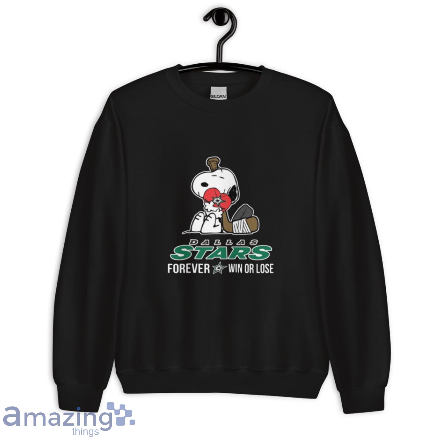 NHL The Peanuts Movie Snoopy Forever Win Or Lose Hockey Dallas Stars T Shirt image NHL The Peanuts Movie Snoopy Forever Win Or Lose Hockey Dallas Stars T Shirt - Unisex Crewneck Sweatshirt