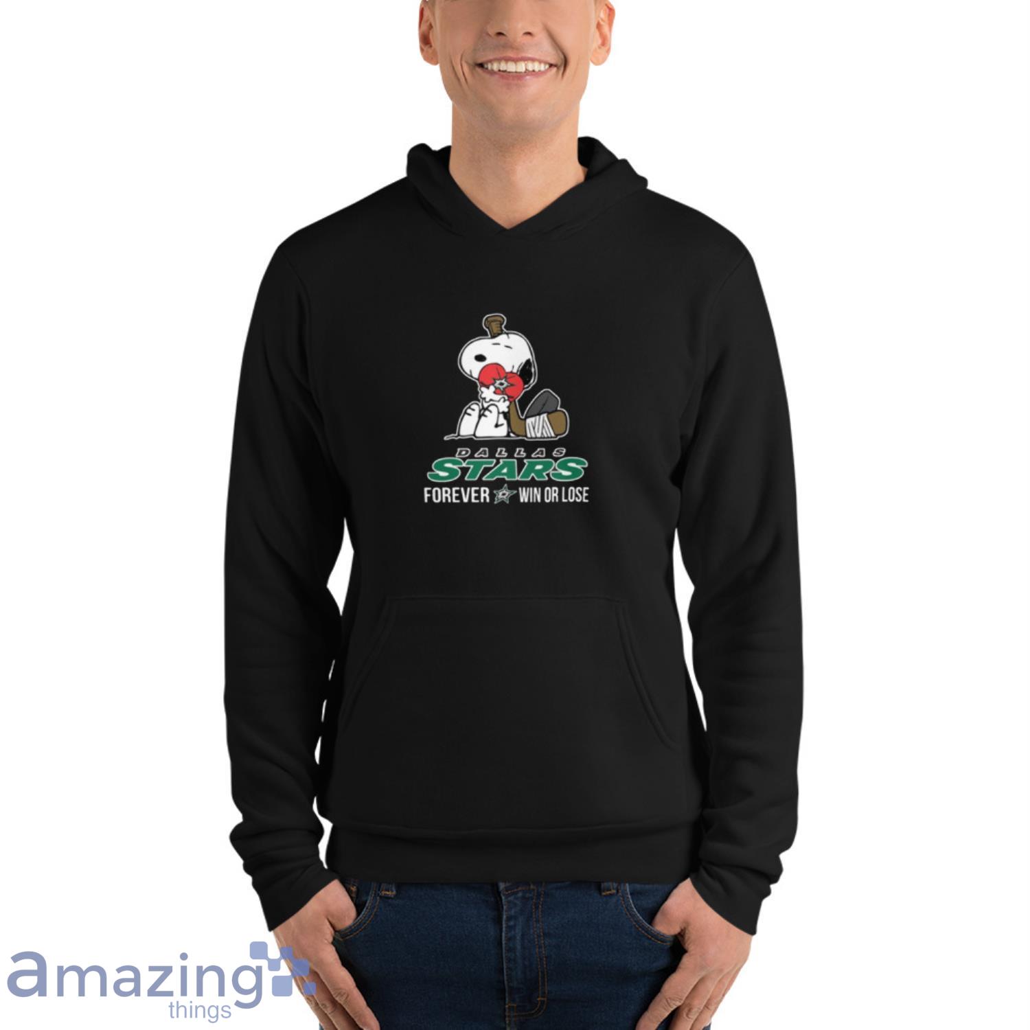 NHL The Peanuts Movie Snoopy Forever Win Or Lose Hockey Dallas Stars T Shirt image NHL The Peanuts Movie Snoopy Forever Win Or Lose Hockey Dallas Stars T Shirt - Unisex Fleece Pullover Hoodie