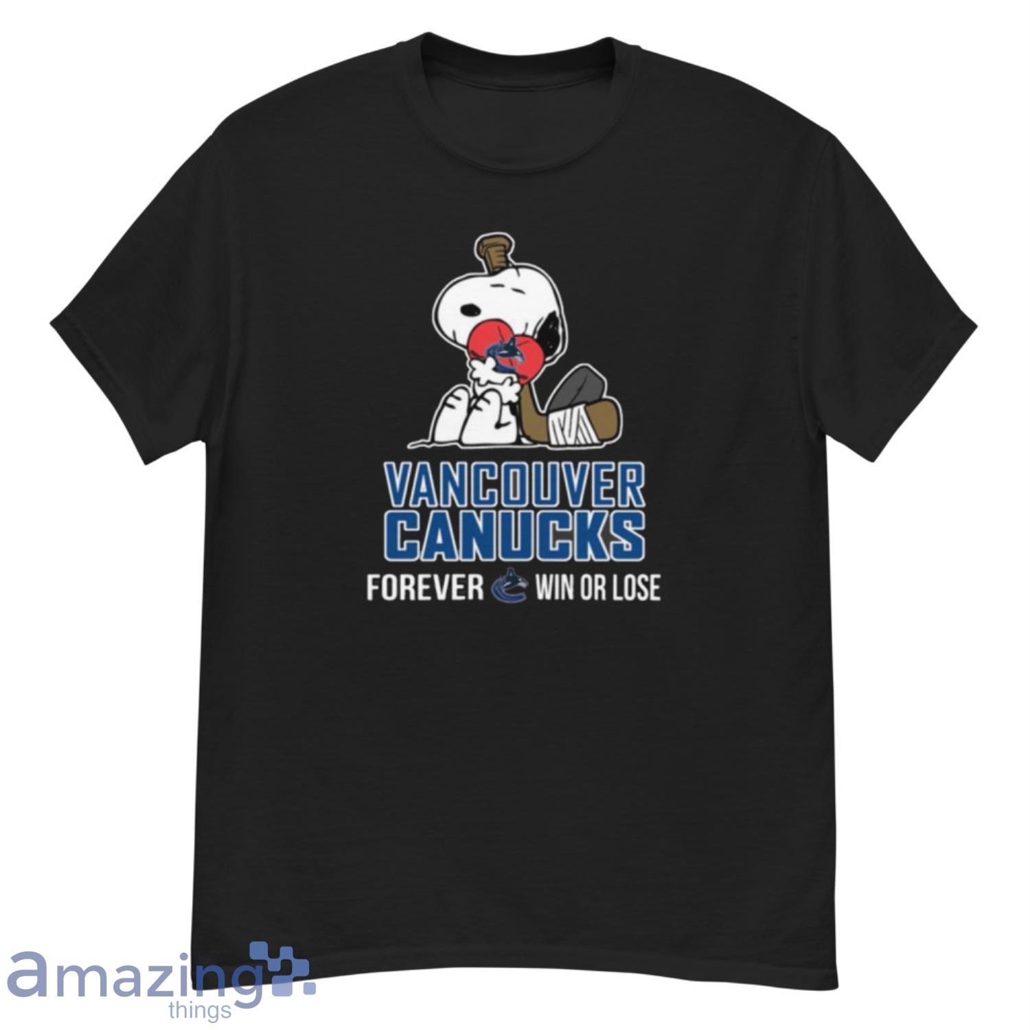 NHL The Peanuts Movie Snoopy Forever Win Or Lose Hockey Vancouver Canucks T Shirt - G500 Men’s Classic T-Shirt NHL The Peanuts Movie Snoopy Forever Win Or Lose Hockey Vancouver Canucks T Shirt - G500 Men’s Classic T-Shirt