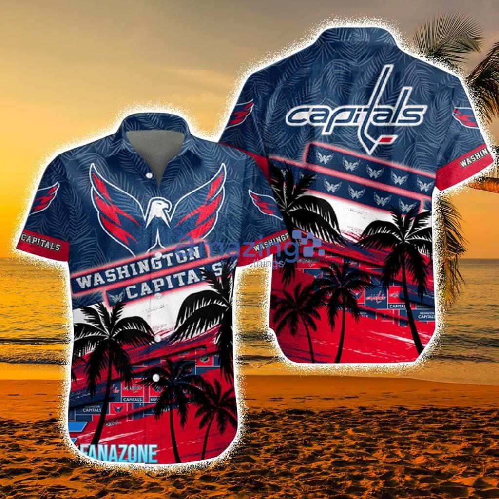 NHL Washington Capitals Coconut Tree Beach Aloha Shirt - Torunstyle