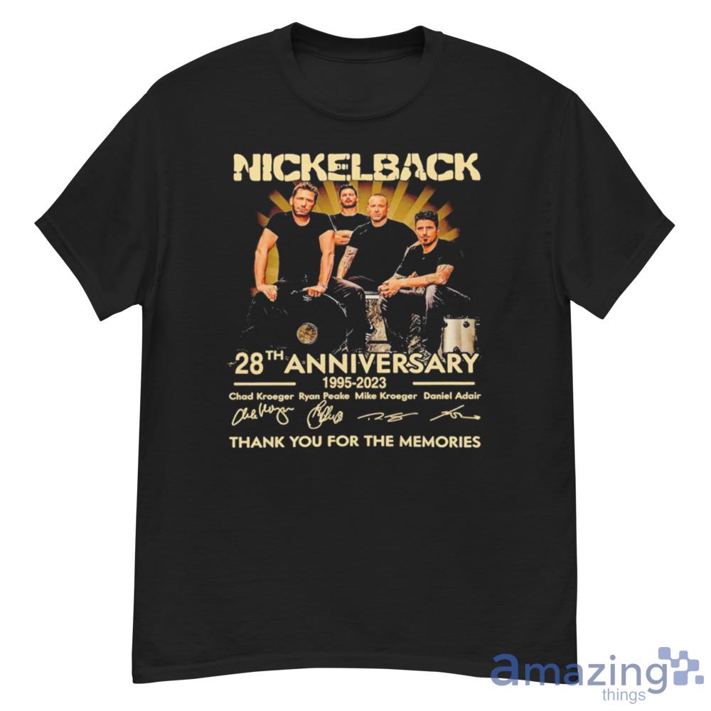 Nickelback Band 1995 2023 Signature Thank You For The Memories Shirt For Men And Women - nickelback-band-1995-2023-signature-thank-you-for-the-memories-shirt-for-men-and-women-1