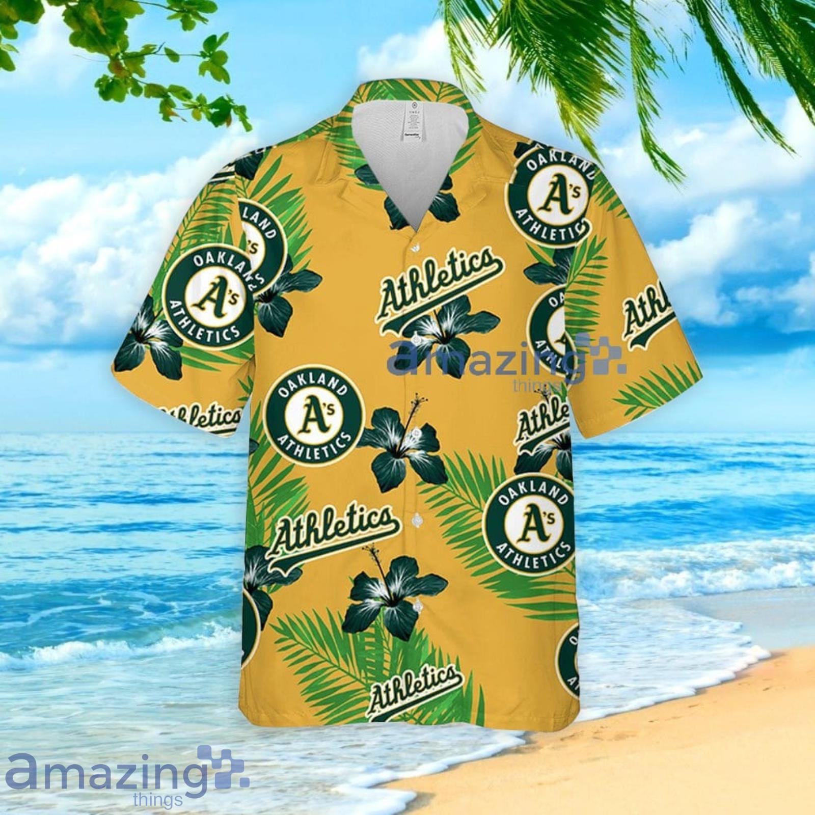 Oakland A's Hawaiian Shirt Hibiscus Flower Pattern, Vacation Gift MLB Fans  - Bring Your Ideas, Thoughts And Imaginations Into Reality Today