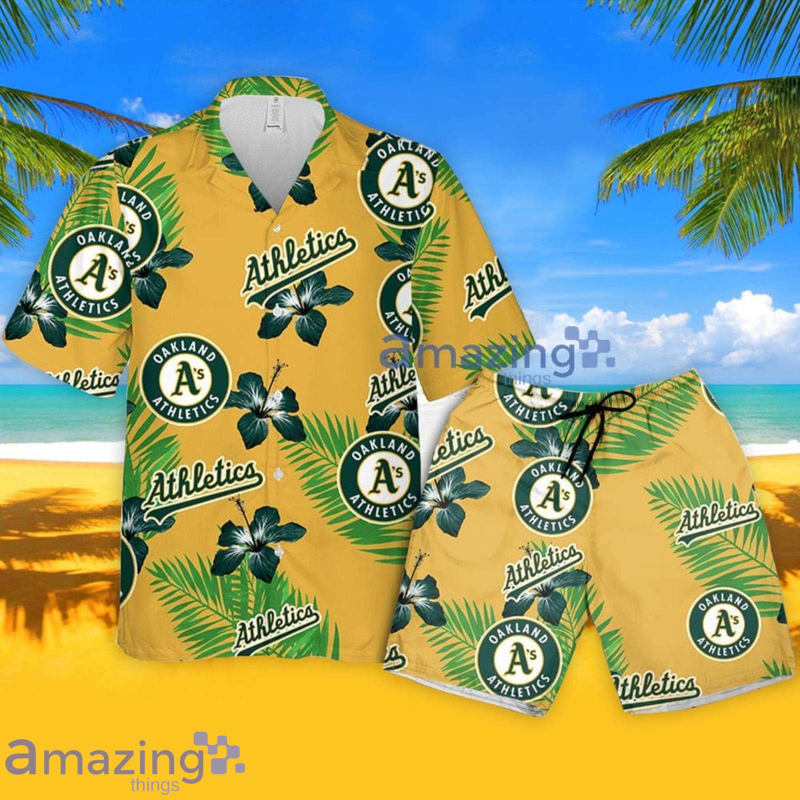 Oakland A's Hawaiian Shirt Hibiscus Flower Pattern, Vacation Gift MLB Fans  - Bring Your Ideas, Thoughts And Imaginations Into Reality Today