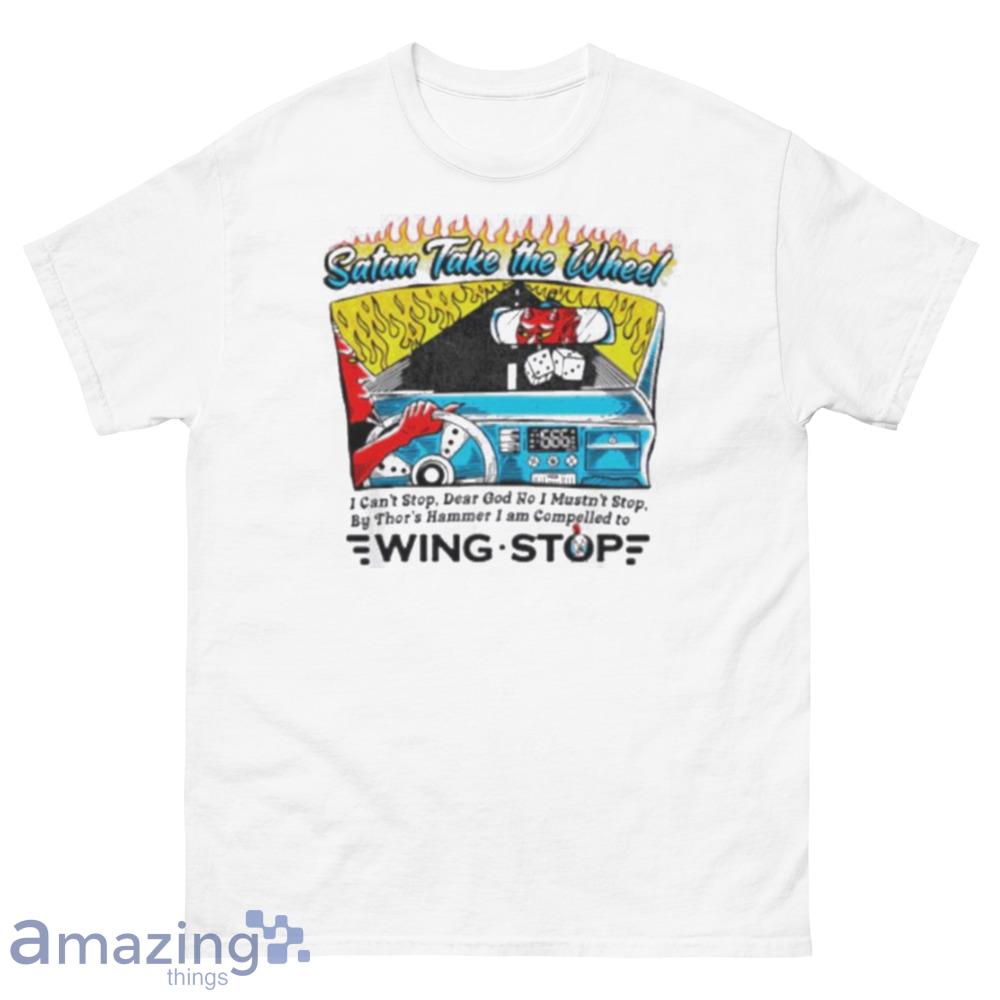 Official Satan Take The Wheel Wing Stop T-Shirt For Men And Women - 500 Men’s Classic Tee Gildan