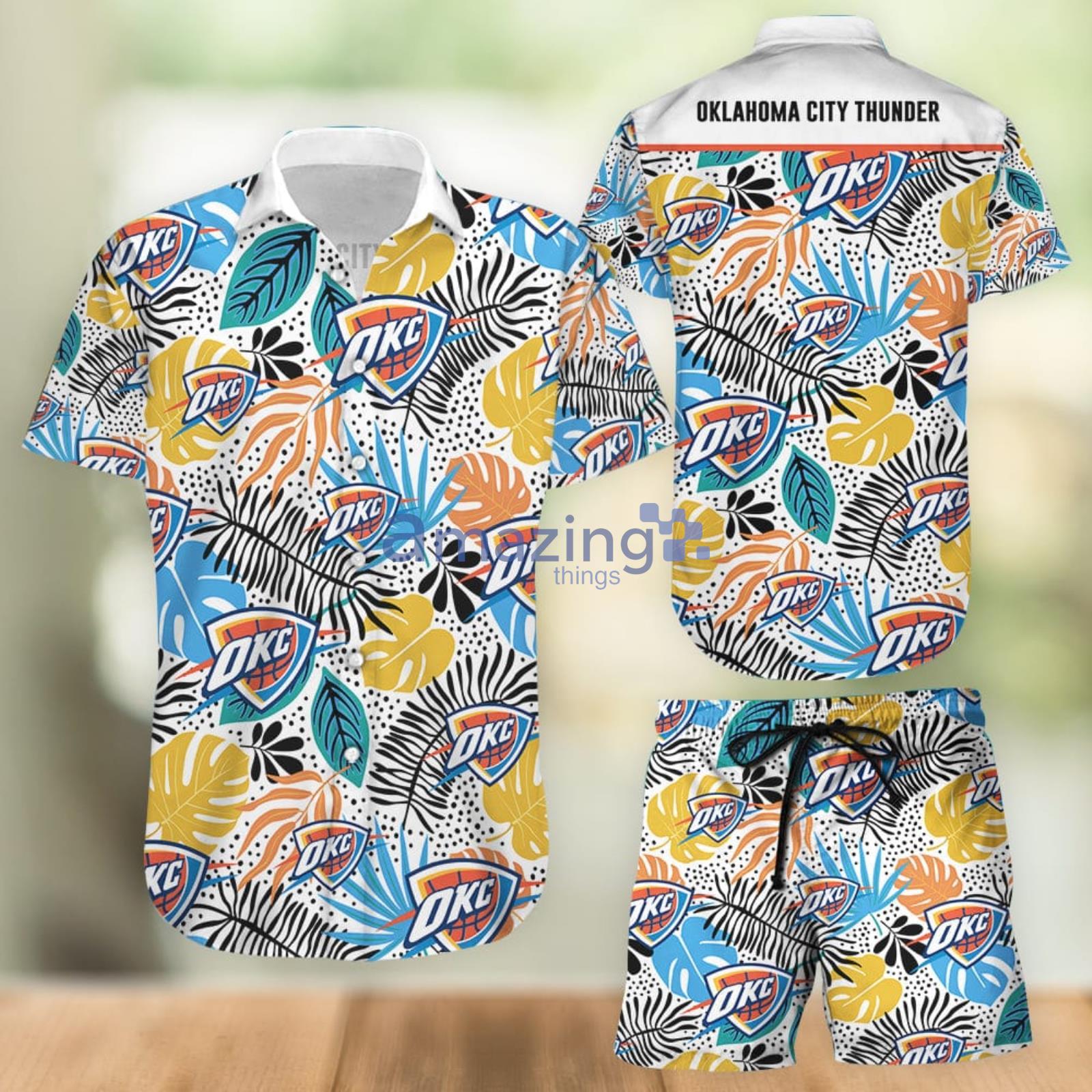 Oklahoma City Thunder  Aloha Combo Hawaiian Shirt And Shorts Gift For Summer Vacation Product Photo 1