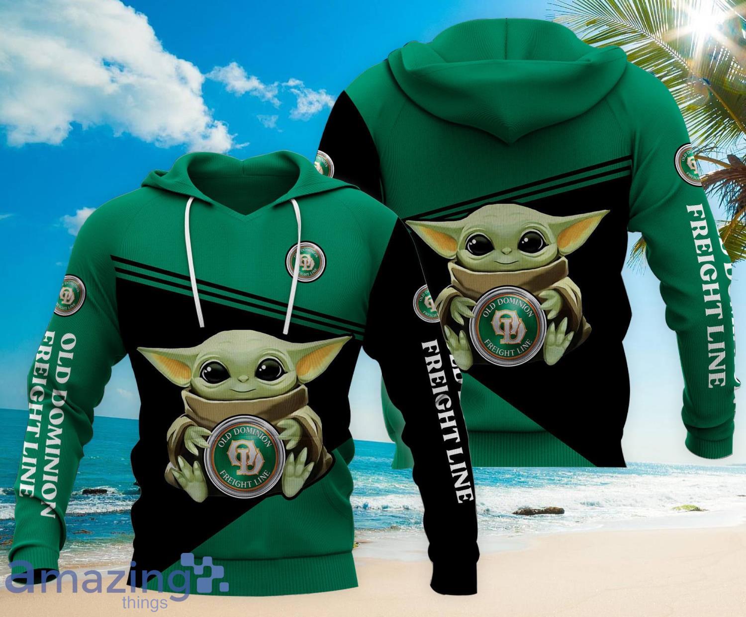 Old Dominion Freight Line Baby Yoda 3D All Over Printed Hoodie Zip Hoodie Product Photo 1