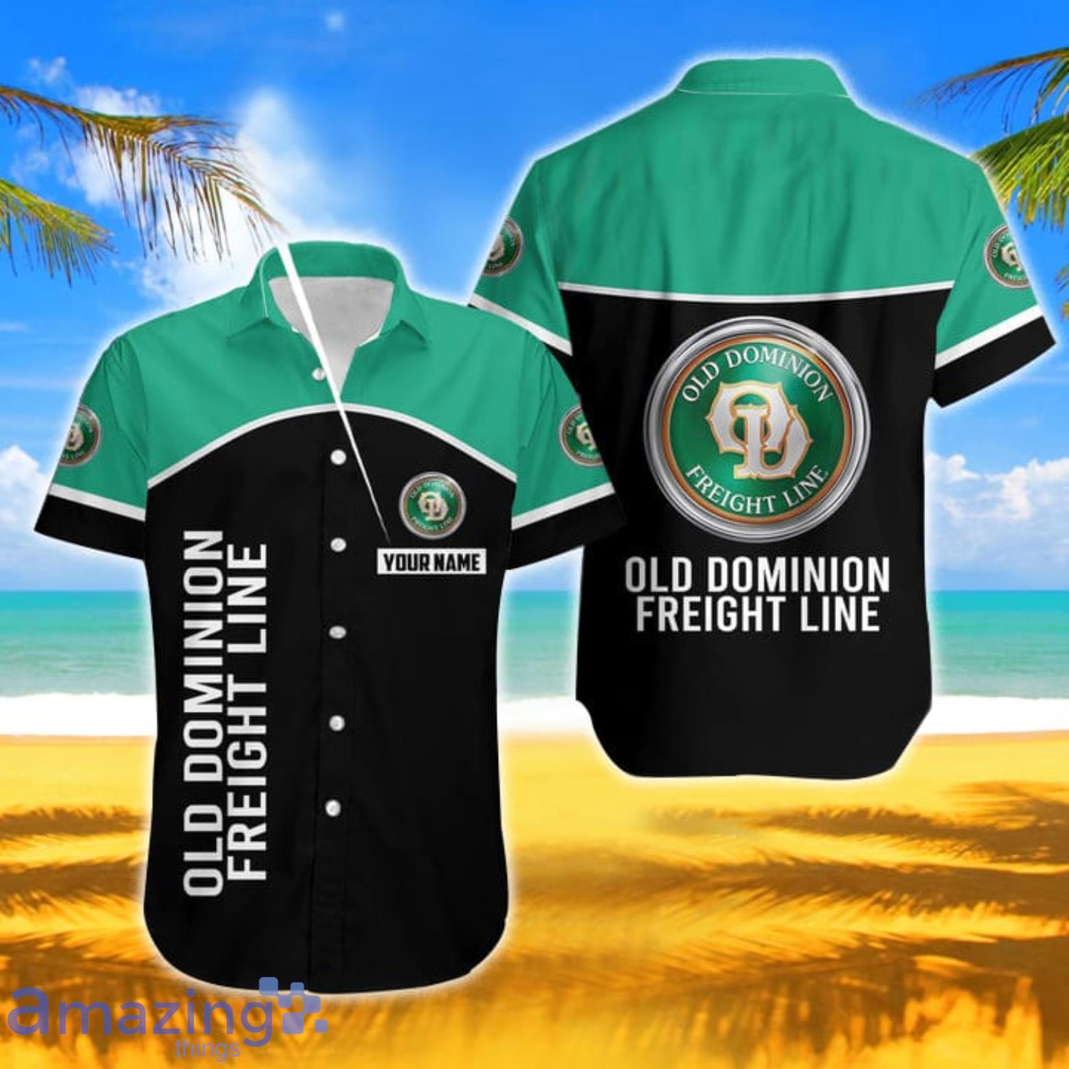 Old Dominion Freight Line Short Sleeve Custom Name Hawaiian Shirt For Men And Women Product Photo 1