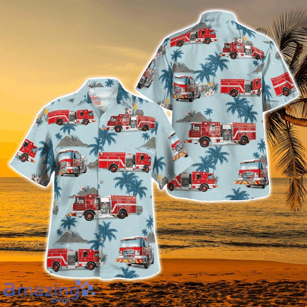 Olmos Park Fire Department, Texas Hawaiian Shirt - Olmos Park Fire Department, Texas Hawaiian Shirt