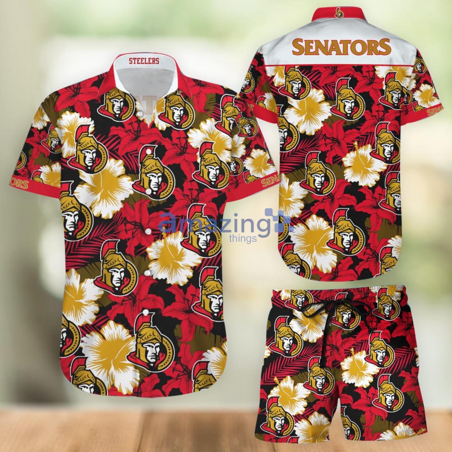 Ottawa Senators Aloha Combo Hawaiian Shirt And Shorts Gift For Summer Vacation Product Photo 1
