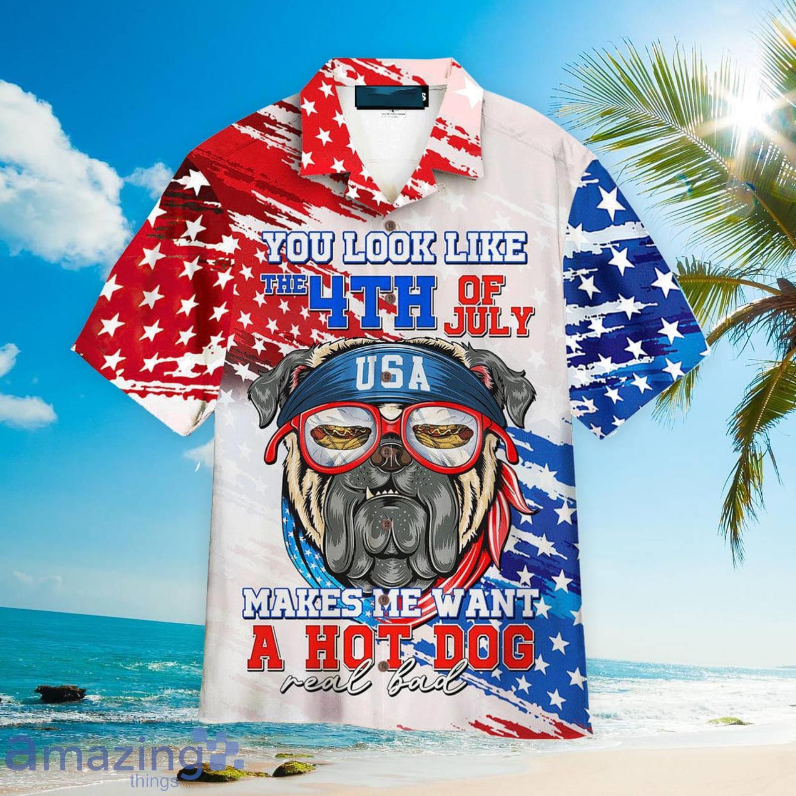 Makes Me Want A Hot Dog Real Bad 4th July Patriotic Shirt