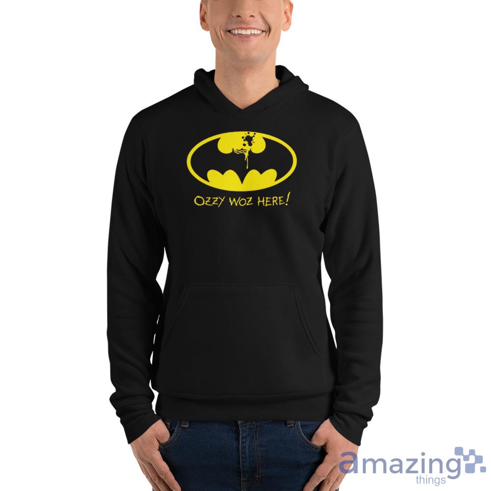 Ozzy Woz Here Batman Logo Trending T Shirt For Men And Women image Ozzy Woz Here Batman Logo Trending T-Shirt For Men And Women - Unisex Fleece Pullover Hoodie