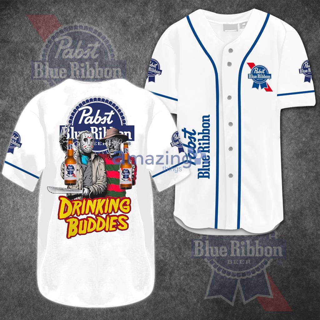 Pabst Blue Ribbon Horror Drink Buddies Baseball Jersey Shirt - Pabst Blue Ribbon Horror Drink Buddies Baseball Jersey Shirt Pabst Blue Ribbon Horror Drink Buddies Baseball Jersey Shirt - Pabst Blue Ribbon Horror Drink Buddies Baseball Jersey Shirt