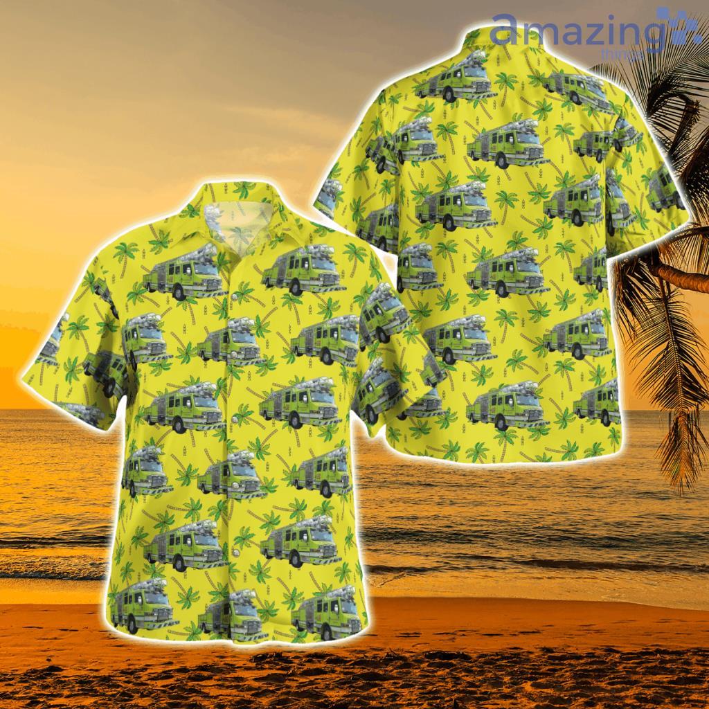 Palm Beach Gardens Fire Rescue, Florida Ladder Hawaiian Shirt - Palm Beach Gardens Fire Rescue, Florida Ladder Hawaiian Shirt