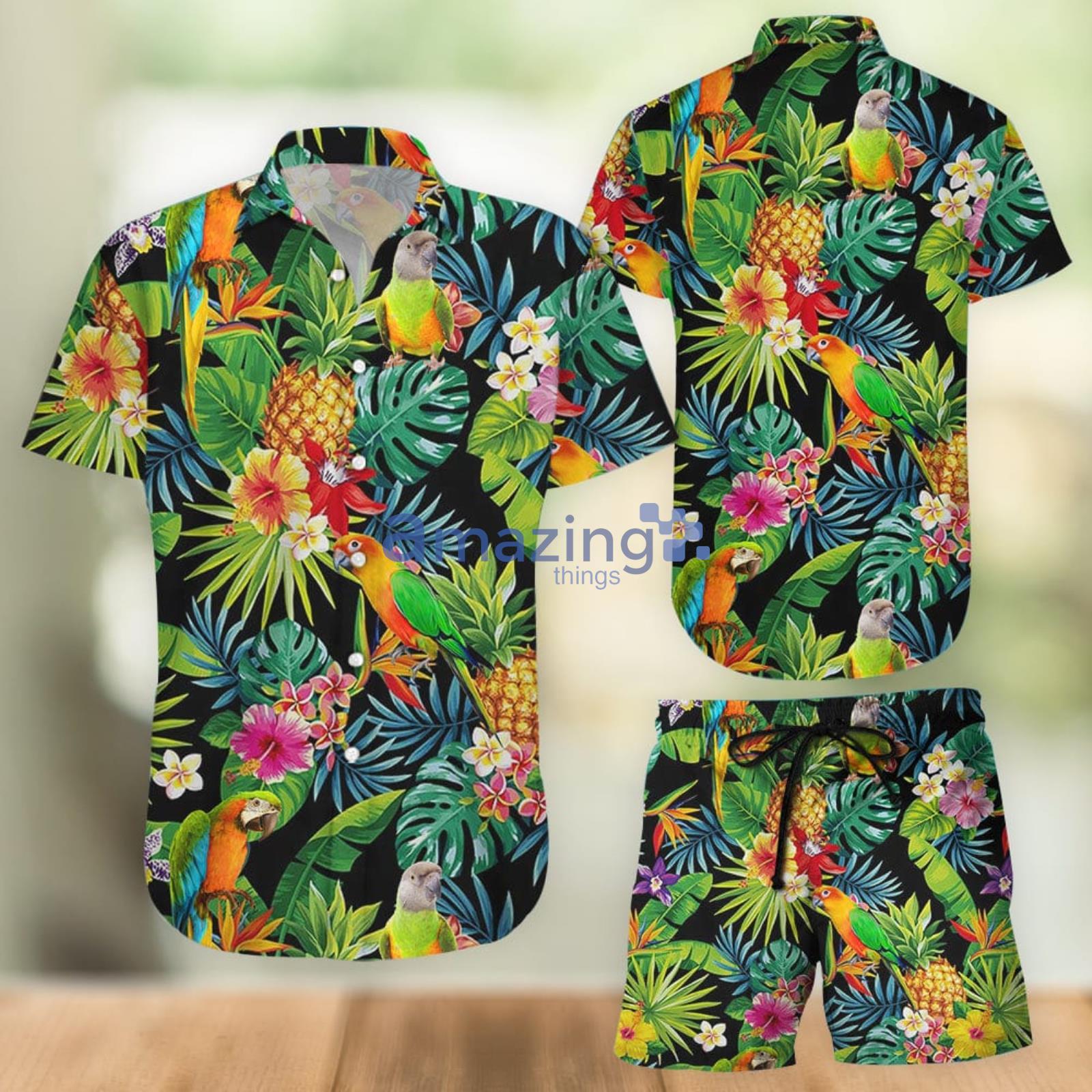 Parrot Combo Hawaiian Shirt And Shorts Summer Set Holiday Gift Product Photo 1