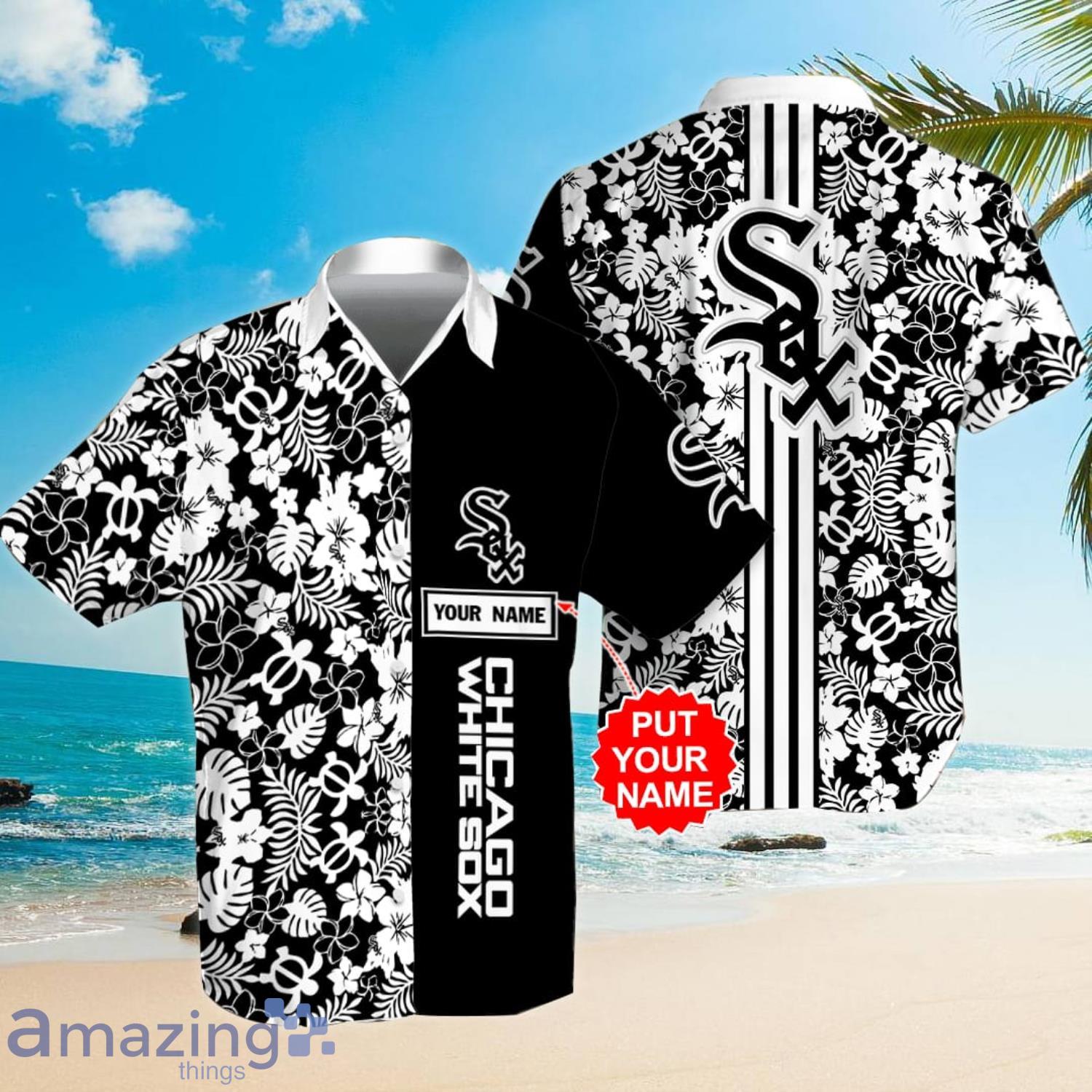 Personalized Chicago White Sox Hawaiian Shirt Tropical Flower