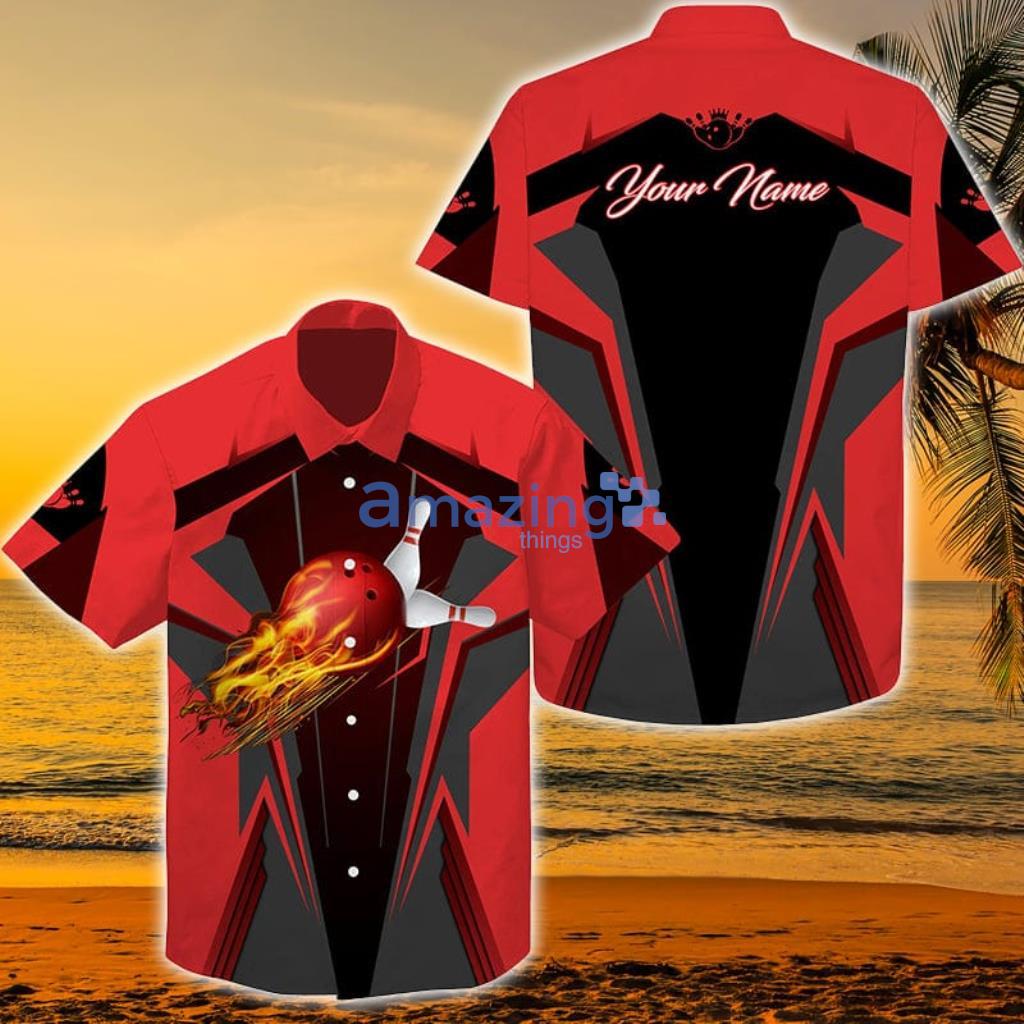 Personalized Flame Bowling Ball And Pins, For Men Bowlers Red Nqs4526_3954 Hawaiian Shirt - Personalized Flame Bowling Ball And Pins, For Men Bowlers Red Nqs4526_3954 Hawaiian Shirt
