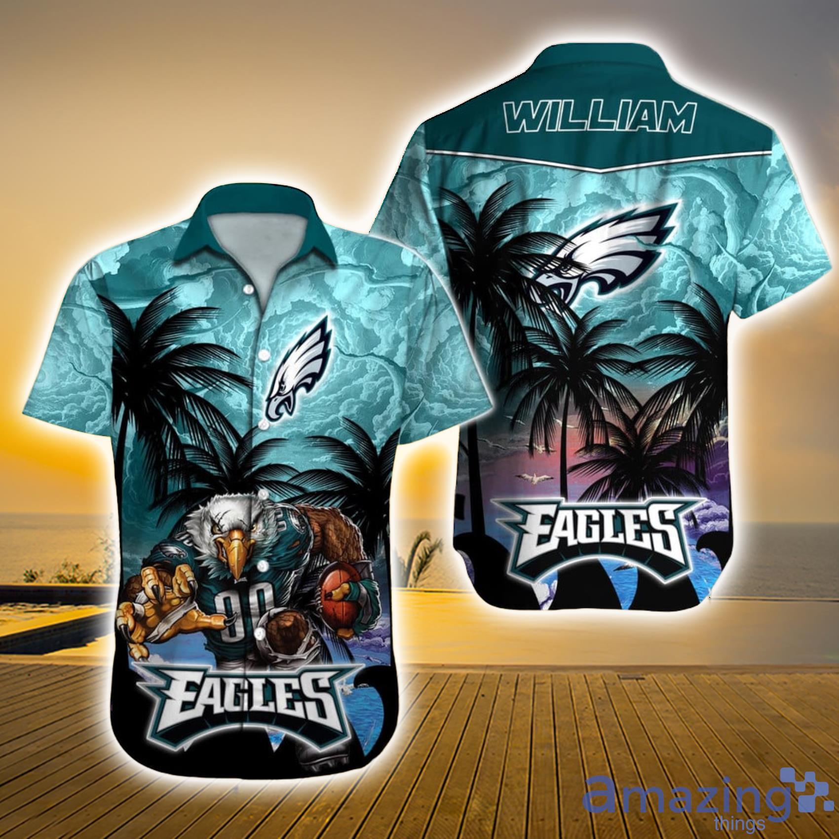 Philadelphia Eagles Hawaiian Shirt Logo Coconut Tree Philadelphia