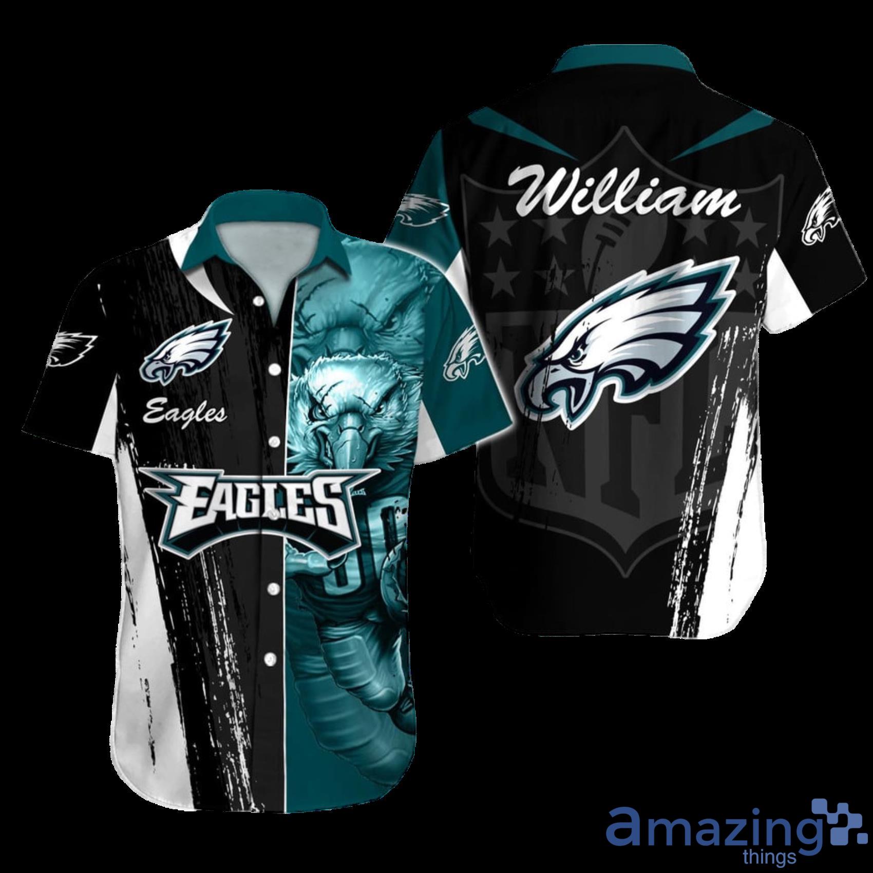 Philadelphia Eagles NFL Custom Name Strong Style Short Sleeve Hawaiiab Shirt Product Photo 1