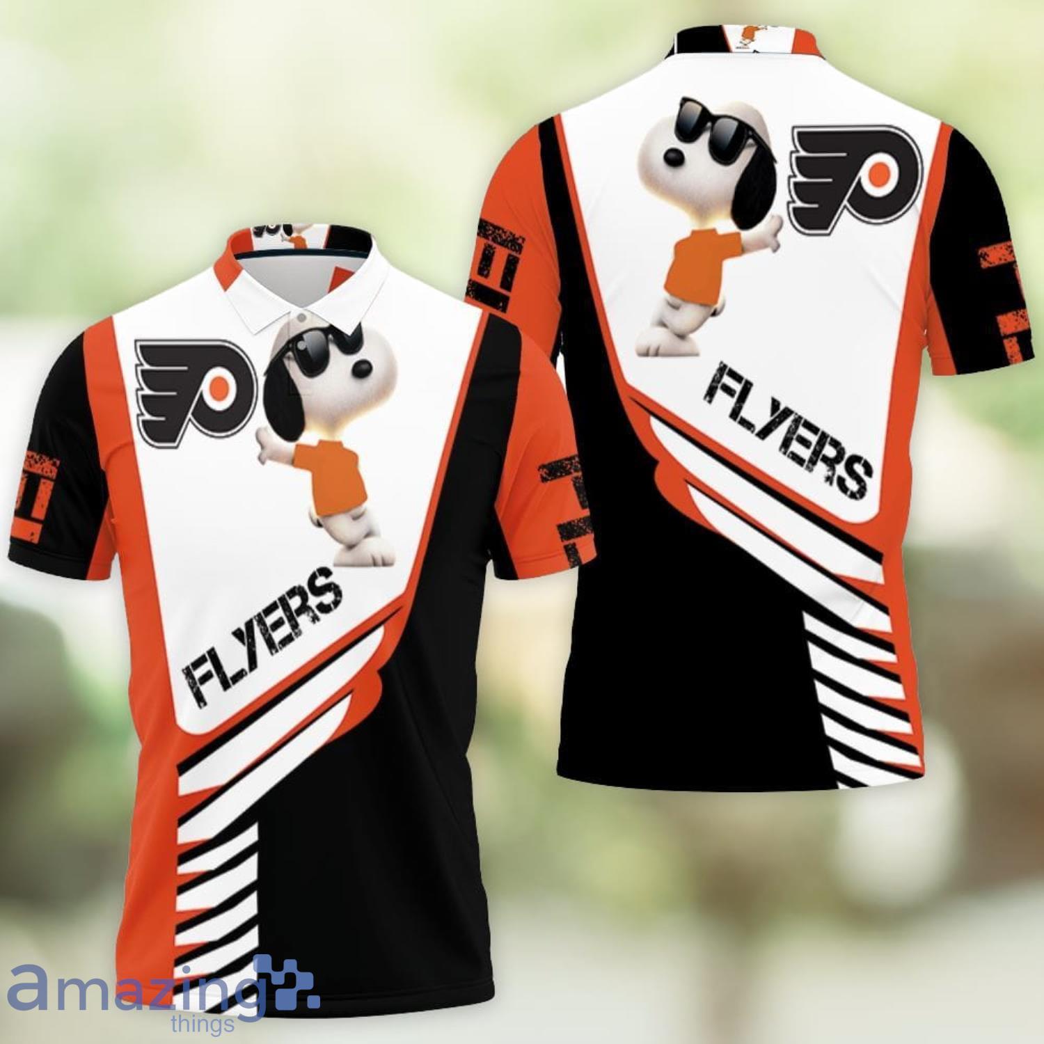Philadelphia Flyers Cute Snoopy 3D Polo Shirt Product Photo 1